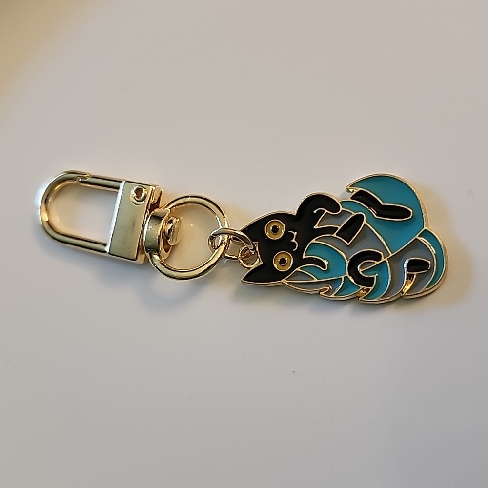Mischievous CAT  ZIPPER Pull purse charm   Charm bracelet Lobster claw
